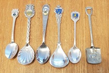 6 SOUVENIR Löffel Mdel Gard,Maurach,Coimbra,Windisch Bergerdorf,Tivoli,Schleswig