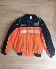 Harley Davidson Jacke (Stoff) 107th anniversary  orange/schwarz Gr.  M- Original