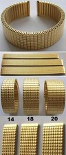 Eichmüller FLEX-UHRENARMBAND Exclusiv ZUGBAND Gelbgoldvergoldet Wahl 14 od 18 mm
