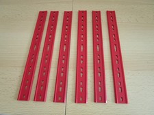 Fischertechnik Zubehör - 6 Statik Laufschienen rot