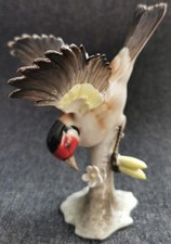 Hutschenreuther Kunstabteilung Stieglitz Distelfink pickt Blume Vogel Granget  