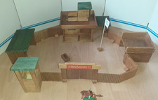 VERO Western Fort Stronghold DDR Indianer Cowboys Holz Spielzeug