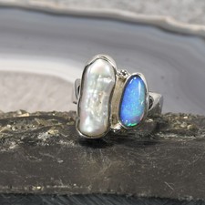 Boulder Opal Ring, 925er