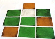 10x Glasscheiben antik