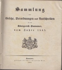 Sammlung der Gesetze, Verordnungen und Ausschreiben für das Königreich Hannover.