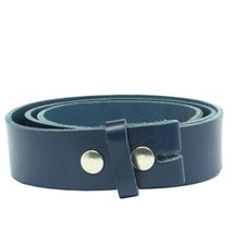 Wechselgürtel 4 cm breit Druckknöpfe dunkelblau eigener Fertigung Rindsleder