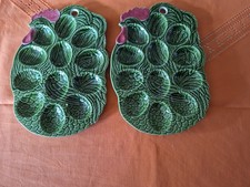 2 x eierplatte keramik grün -