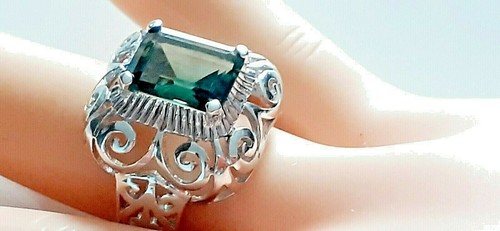 Silber ring grüner spinell - °,