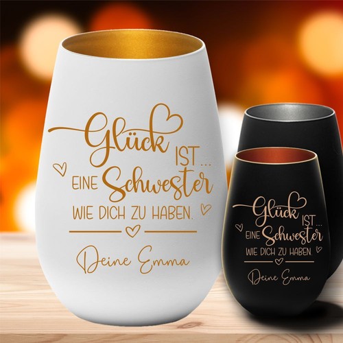 Windlicht glück ist eine - glück,