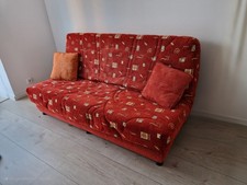 ausziehbares Schlafsofa mit Bettkasten und Federkernmatratze