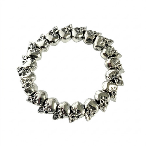 Schädel armband elastisch - schädel,