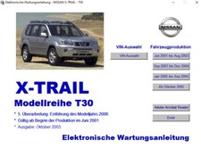 Nissan X-Trail T30 Werkstatthandbuch Originale ESM auf CD in Deutsch