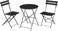Balkonmöbel 3-teilig Bistrotisch 2 Stühlen Gartenmöbel Terrassenmöbel 0071