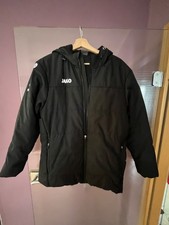 JAKO Team Coachjacke Stadionjacke mit Kapuze schwarz Größe S Winterjacke