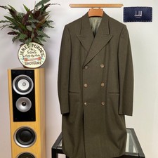 DUNHILL (40R) Zweireiher Militär Mantel Greatcoat Jacke spitzes Revers Coat