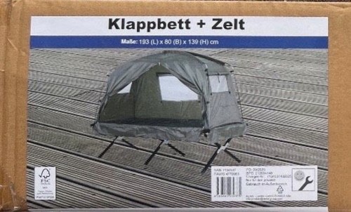 Campingbett mit zelt klappbar - campingbett,