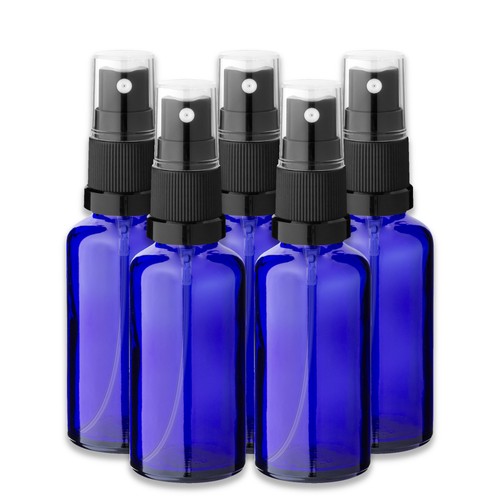 Blaue glasflasche ml mit - 5x, 50