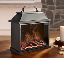 LED Kamin Tischkamin Tischfeuer mit Flammen Effekt Batterie + USB betrieben Deko