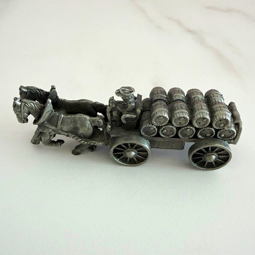 Zinnfigur pferdegespann mit - pferdegespann,
