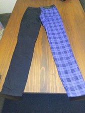 EMP Rock Rebel Hose, Blau Kariert,  Schwarz, 28/32, Neu