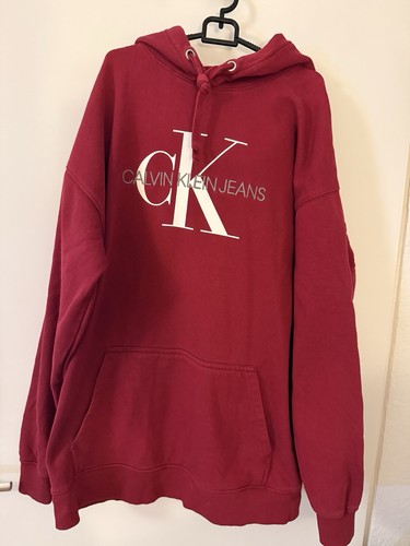 Calvin klein hoodie bordeaux - calvin,
