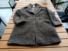 H&M Mantel Wollmantel Wool Blend Gr. M  40 42  braun meliert 34% Wolle 