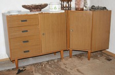 Eckschrank und Kommode, 60er Jahre, Holz Nussbaum??