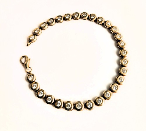 Tennisarmband gold 333 - tennisarmband,