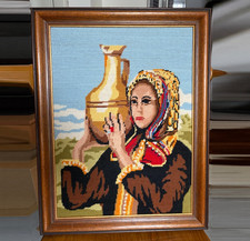 Gobelin Bild Frau mit Krug im