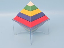  ⭐️ Vintage WEDGiTS Junior STIELSPIELZEUG buntes PYRAMIDENPUZZLE pädagogisch ⭐️