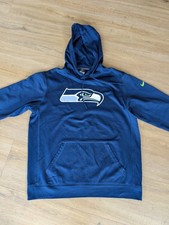 Seattle Seahawks Hoodie, Gr.L,Nike NFL Football Pullover blau Therma Fit 