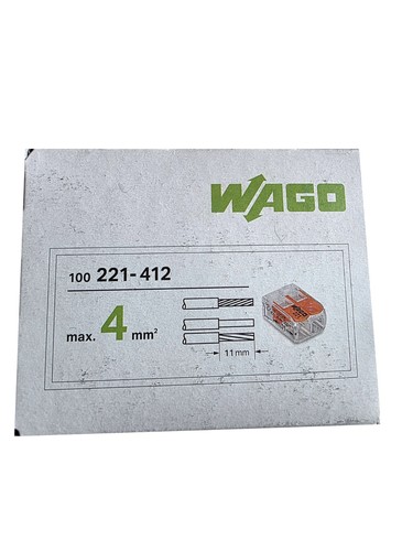 Wago 4mm anschlüsse 221 - 2, 221-412