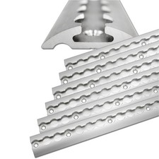 Airlineschiene halbrund silber