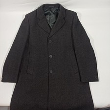 Vintage Dunn & Co Crombie Stoffmantel / Trenchcoat - grau - Größe 46