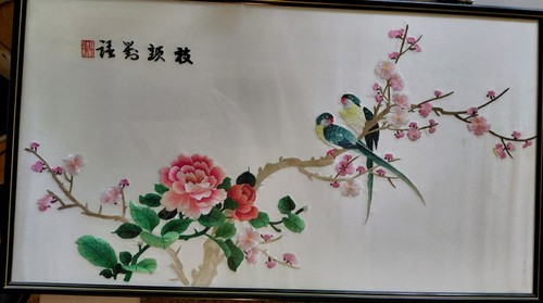 Stickerei seide china oder - stickerei,, seide,