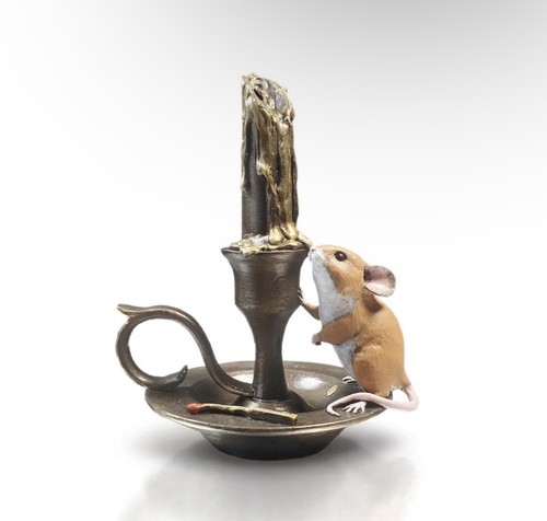 Kaltguss bronze maus auf - kaltguss,