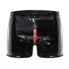 DE·Herren Wetlook Boxershorts Lackoptik Shorts Glänzend Trunk Unterhose Clubwear