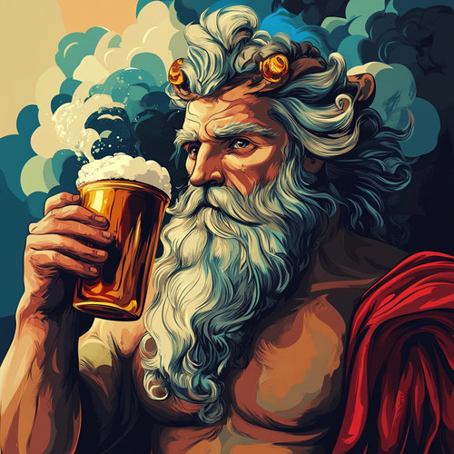 Wandtattoo aufkleber gott - gott, zeus