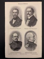 antike Grafik Persönlichkeiten: Bismarck - Bildnisse um 1900