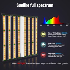PHLIZON 640W FD6500 Vollspektrum Samsung LED Grow Light Bar Gewerbliche Nutzung