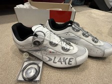 Lake CX-175 Herren Größe EU 43 weiß/silber Fahrradschuhe - reparaturbedürftige Teile inkl.