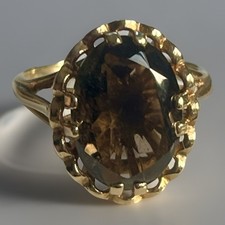 Ring 9 kt Gold Rauchquarz 4,24