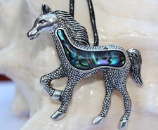 Muschel Perlmutt Perlen Schmuck Anhänger Collier mit Schnur Halskette Kette nbhj