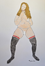 Unikat erotisches Gemälde