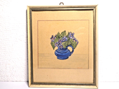 50er kleines aquarell - j.,