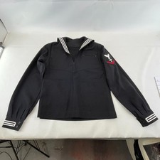 US Navy Hospital Corps Pullover Tunika Jacke Gr. 40R in schwarz mit Dienstgradabzeichen