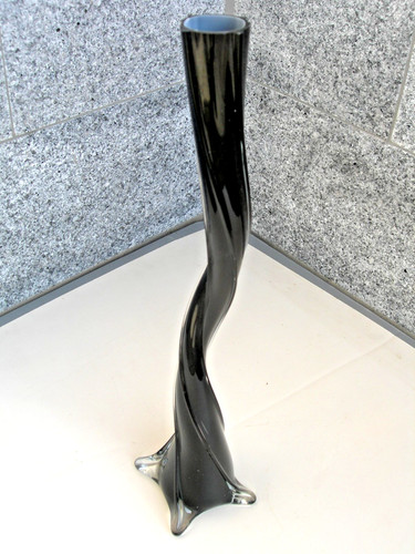 Schmale glasvase schwarz - schmale,