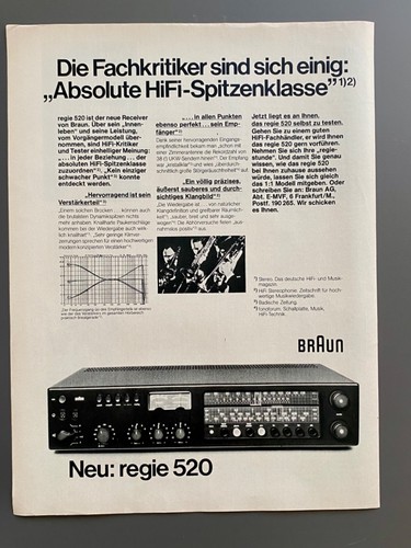 1975 braun regie 520 - braun, receiver