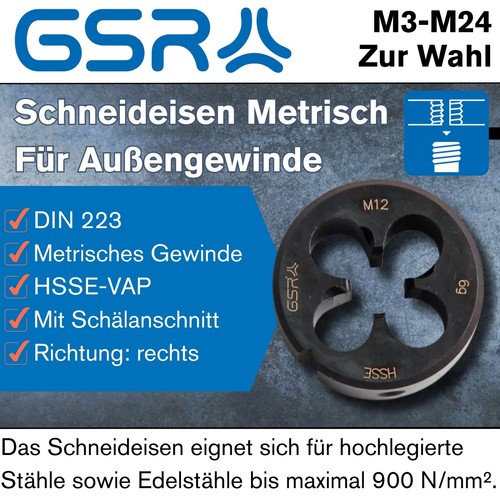Gsr schneideisen metrisch - gsr,