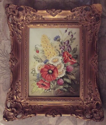 Porzellan bild platte - bild, blumen